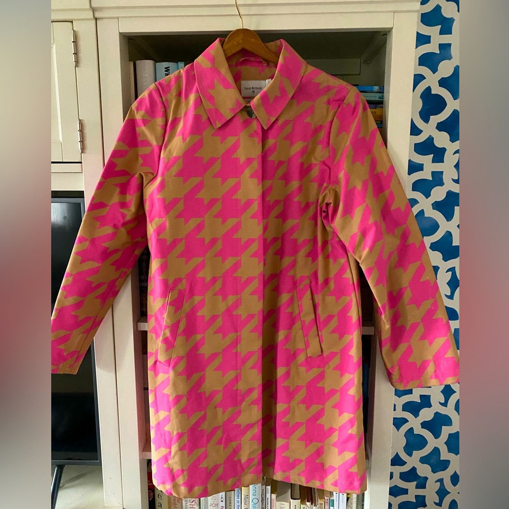 Isaac Mizrahi Pink and Gold Trench Coat